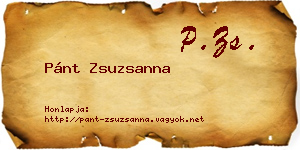 Pánt Zsuzsanna névjegykártya