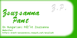 zsuzsanna pant business card